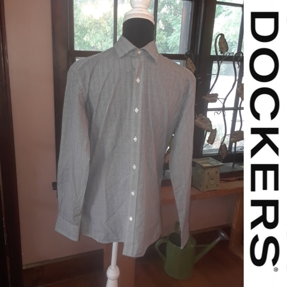 Size 15 plaid black an white dress shirt LIKE NEW - Picture 10 of 10